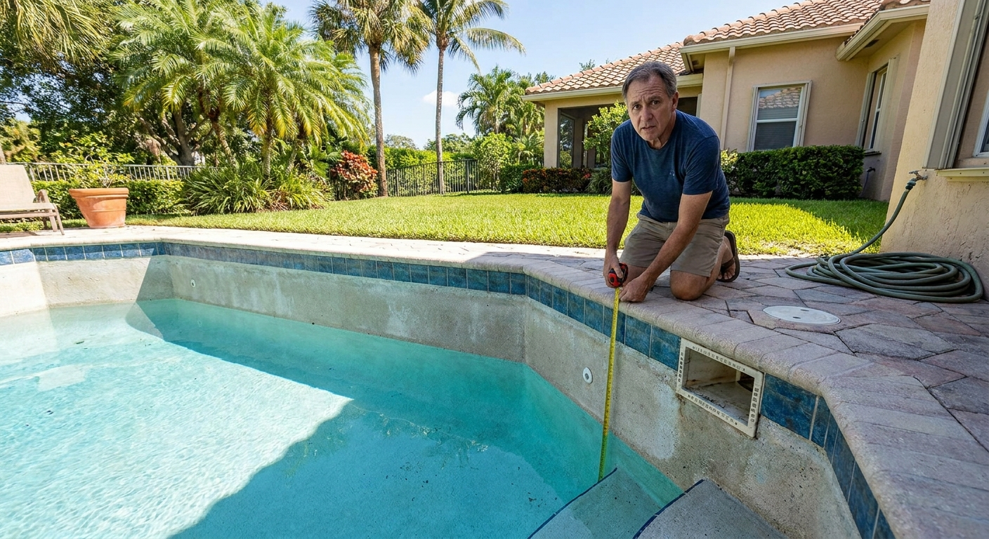 Wellington pool losing water too fast, pool leak, water loss, evaporation, pool repair